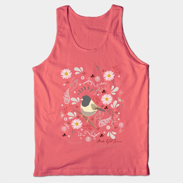 Bird In The Garden Folk Art Tank Top by Little Birds